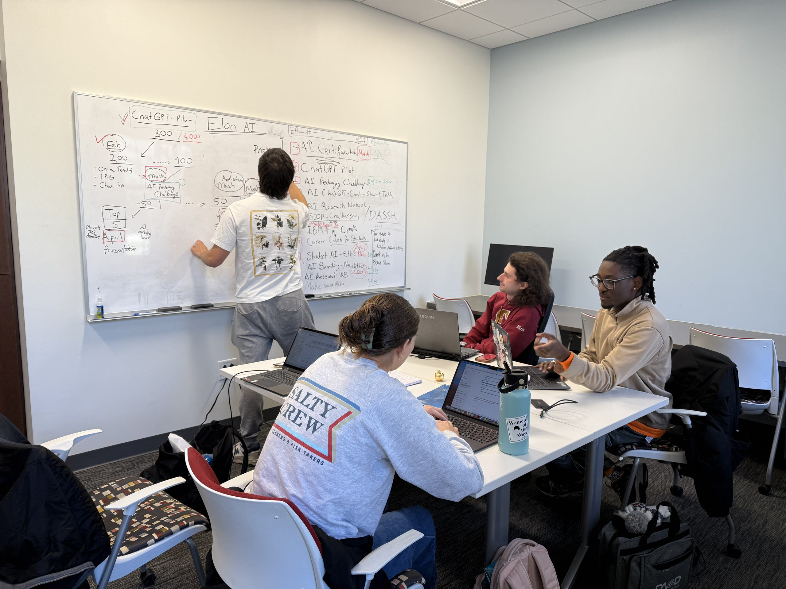 Team collaborating in a planning session